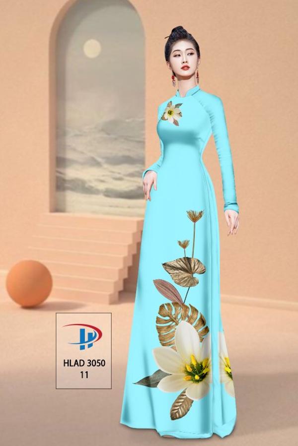 Vải Áo Dài Hoa In 3D AD HLAD3050 19